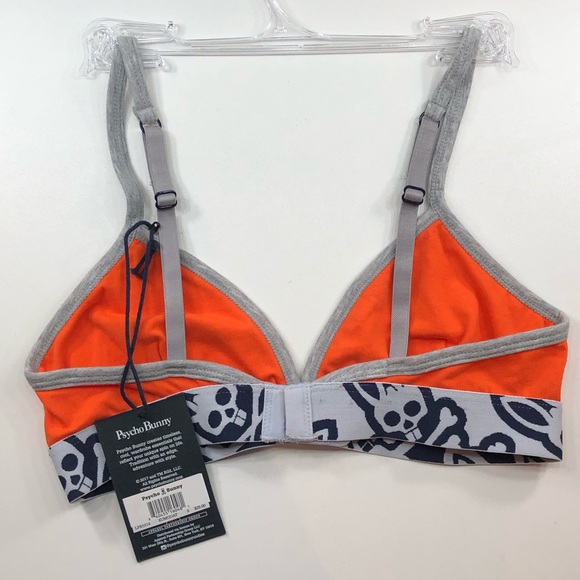 NWT Psycho Bunny Bralette in Kumquat Orange Women's Medium - Picture 2 of 3